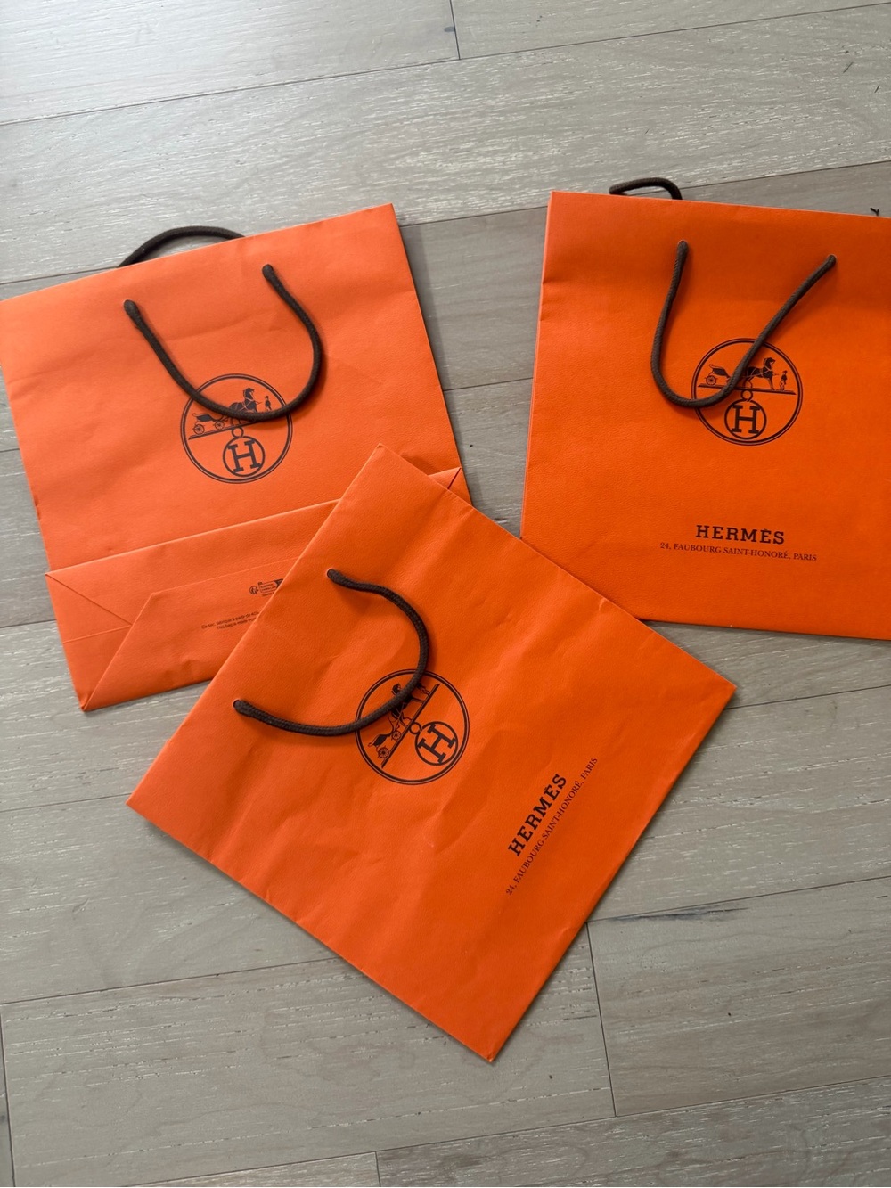 Hermès paper Shopping Bags - Set of 3